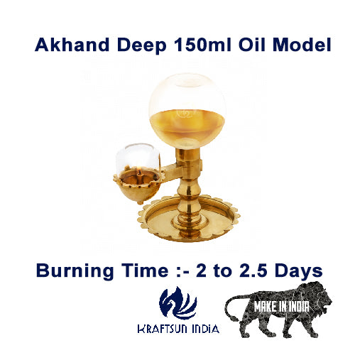 Akhand Deepam Oil Model 150 ml / Akhand Diya